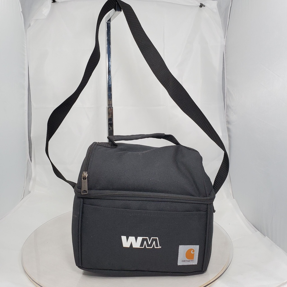 Custom Carhartt Deluxe Dual Compartment Lunch Bag Cooler WM Logo Shoulder Strap